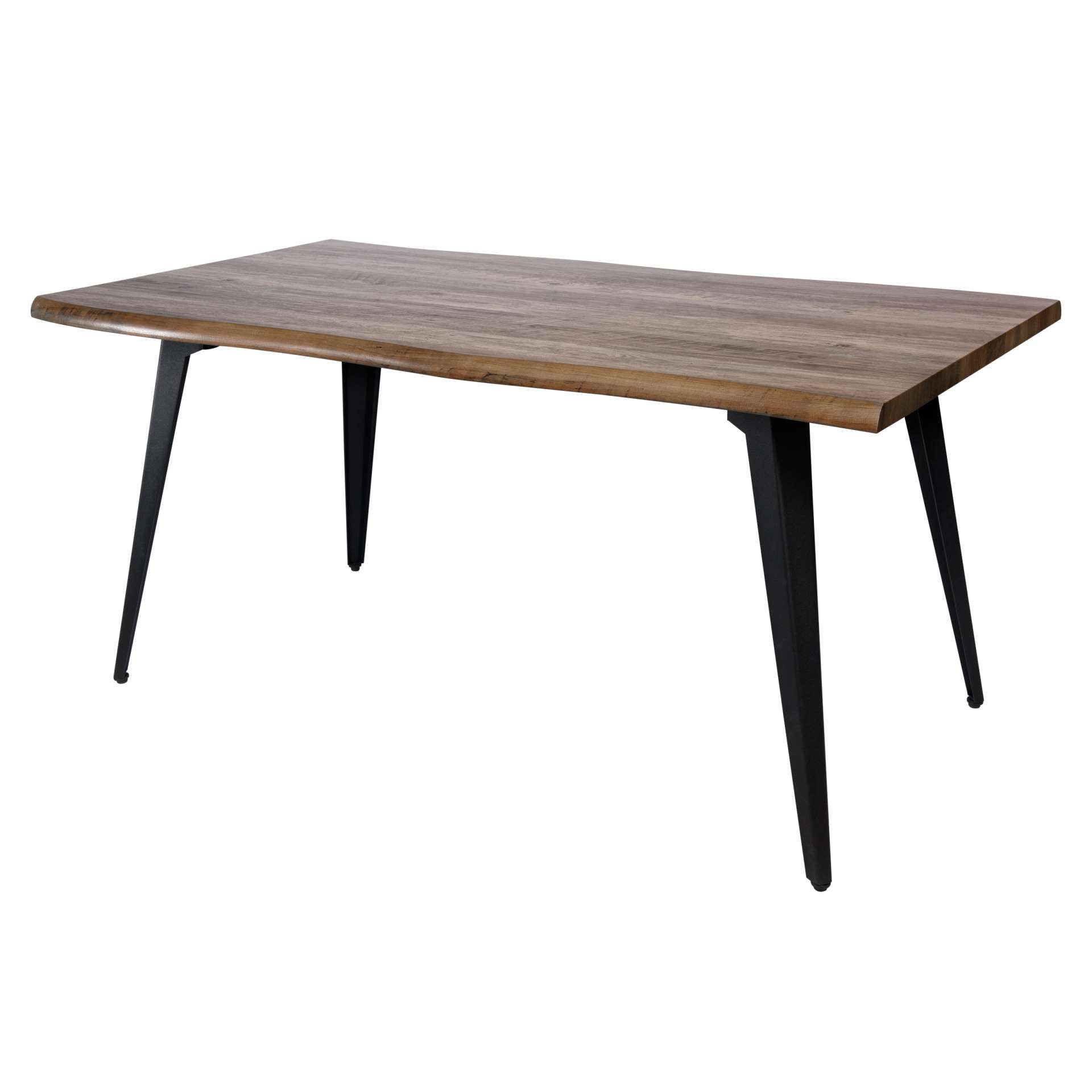 LeisureMod Ravenna Modern Rectangular Wood 63" Dining Table With Metal Legs | Dining Tables | Modishstore - 11