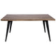 LeisureMod Ravenna Modern Rectangular Wood 63" Dining Table With Metal Legs | Dining Tables | Modishstore