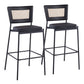 Rattan Tania Bar Stool - Set of 2 By LumiSource | Bar Stools | Modishstore