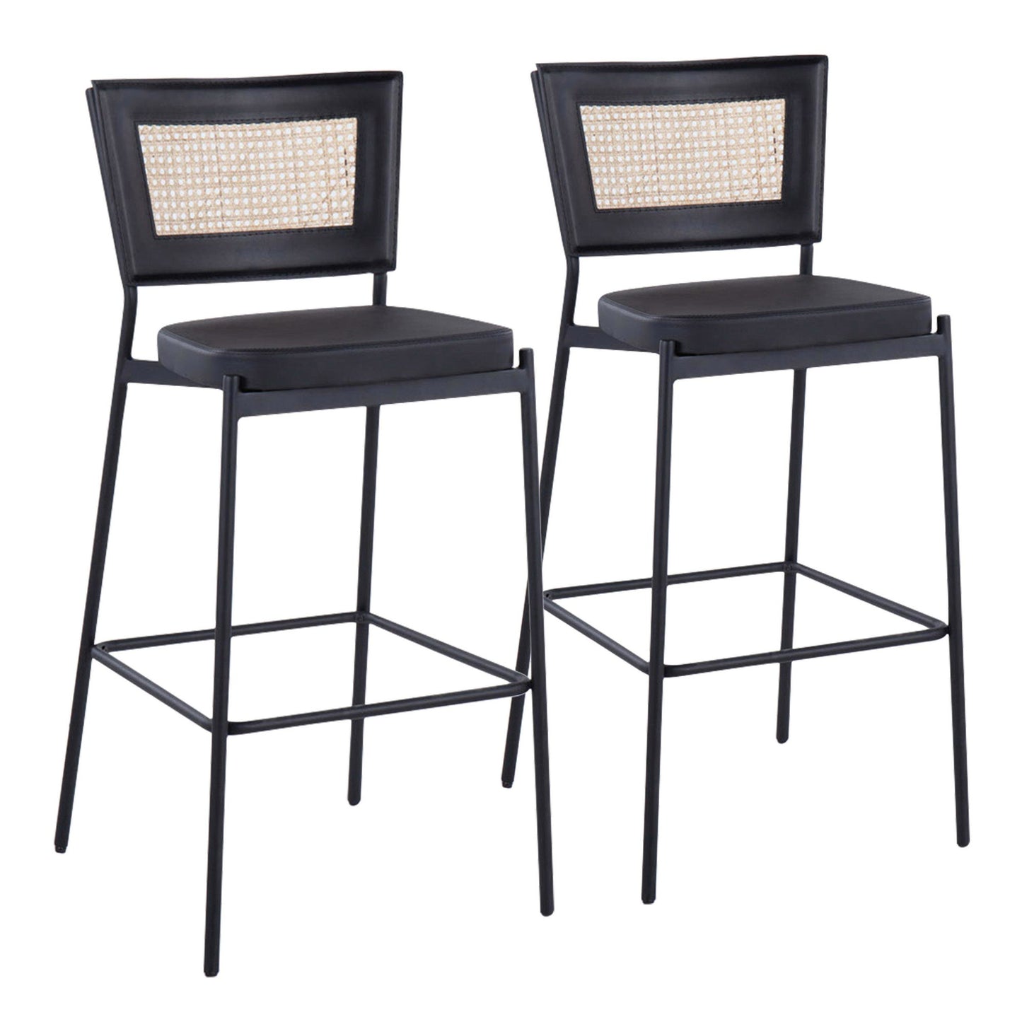 Rattan Tania Bar Stool - Set of 2 By LumiSource | Bar Stools | Modishstore