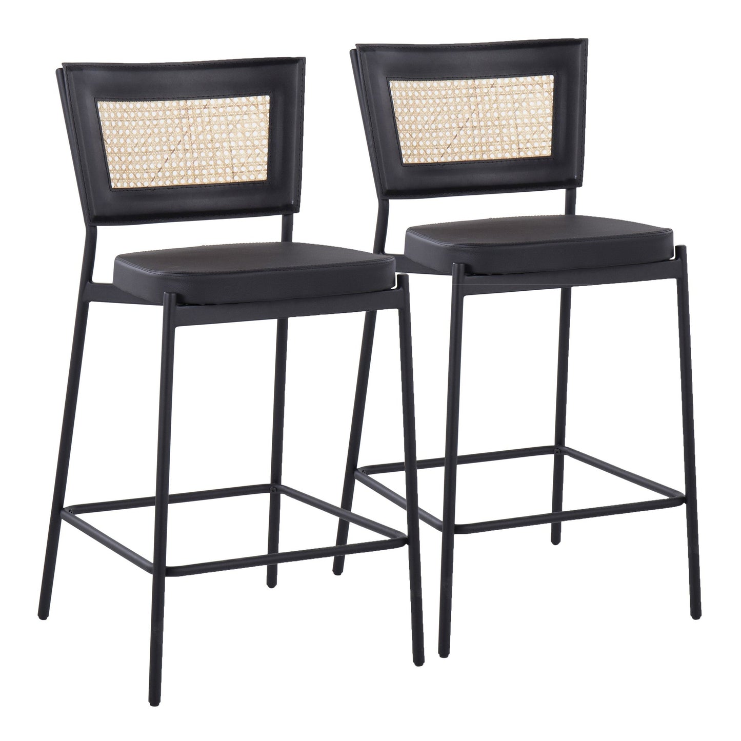 Rattan Tania Counter Stool - Set of 2 By LumiSource | Counter Stools | Modishstore