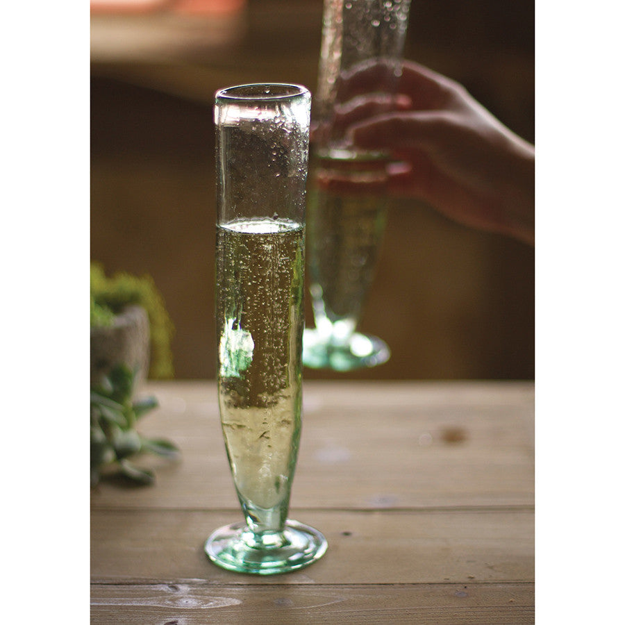 Kalalou Tall Recycled Champagne Flute - Thumbnail 3