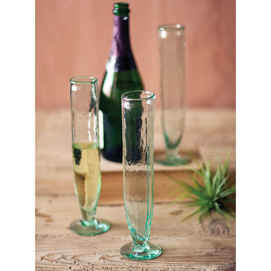 Kalalou Tall Recycled Champagne Flute-2
