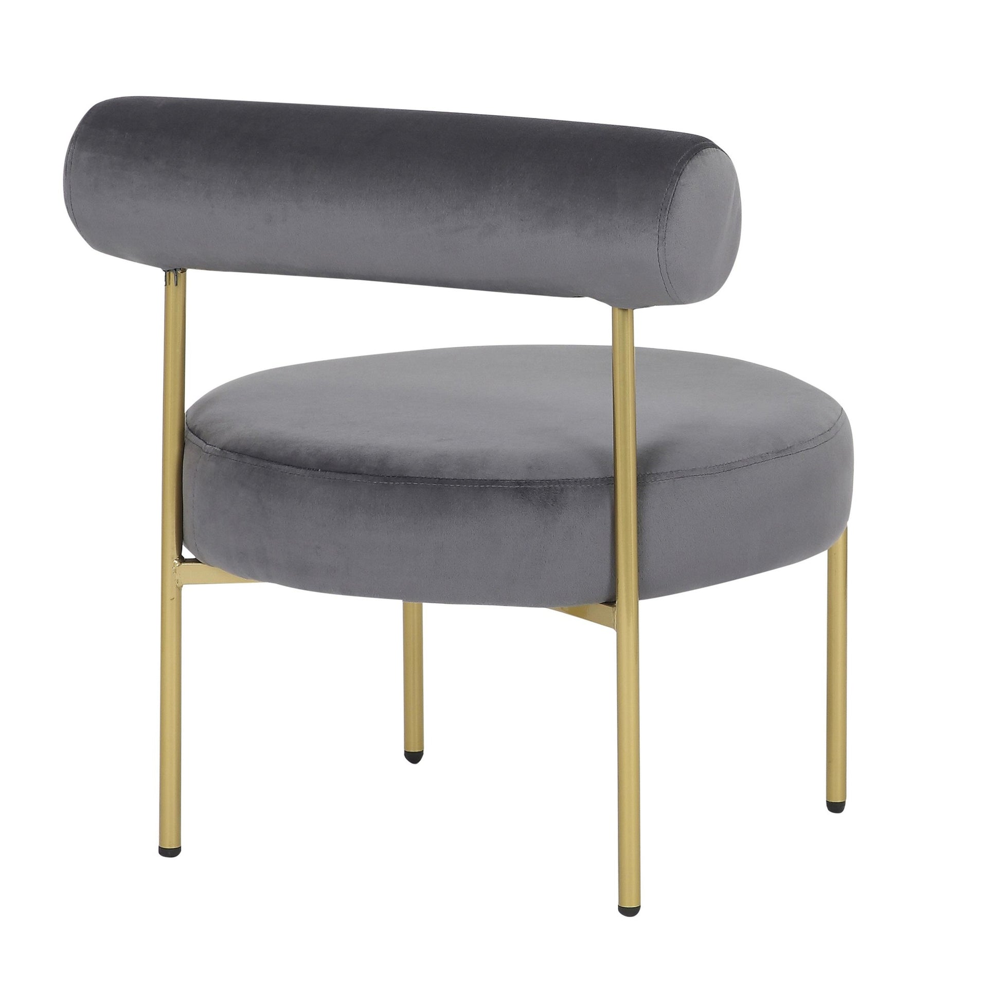 Rhonda Contemporary/Glam Accent Chair in Gold Steel and Cream Velvet By LumiSource | Accent Chairs | Modishstore - 13