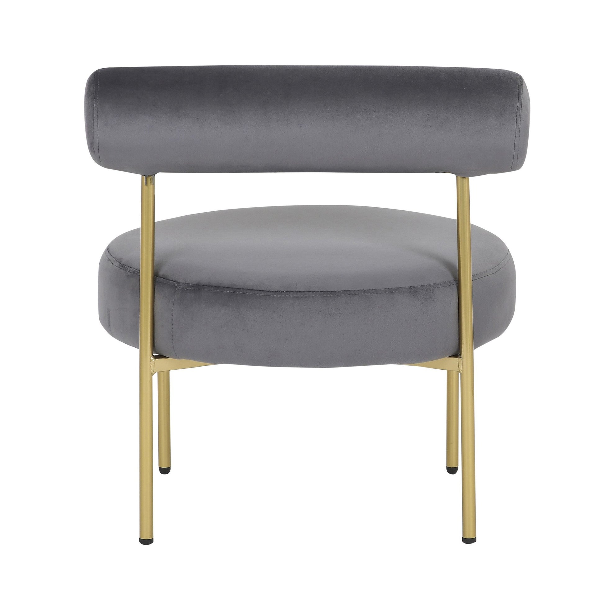 Rhonda Contemporary/Glam Accent Chair in Gold Steel and Cream Velvet By LumiSource | Accent Chairs | Modishstore - 14