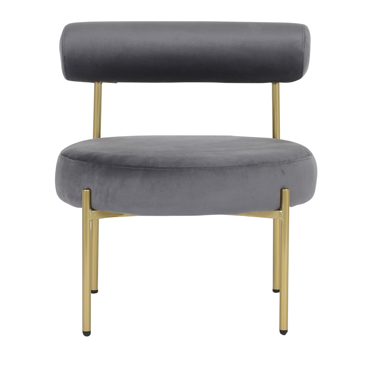 Rhonda Contemporary/Glam Accent Chair in Gold Steel and Cream Velvet By LumiSource | Accent Chairs | Modishstore - 15