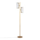 Rhonda Contemporary/Glam Floor Lamp in Gold Metal with White Shade By LumiSource | Floor Lamps | Modishstore - 8