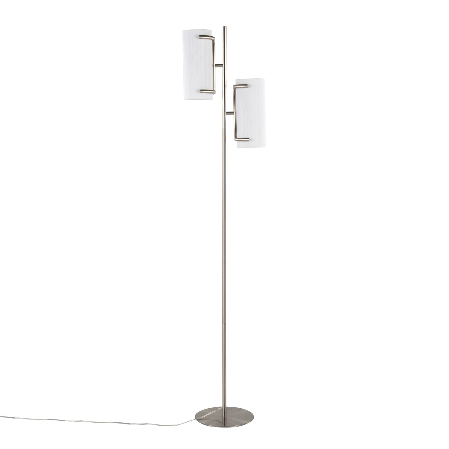 Rhonda Contemporary/Glam Floor Lamp in Gold Metal with White Shade By LumiSource | Floor Lamps | Modishstore - 16