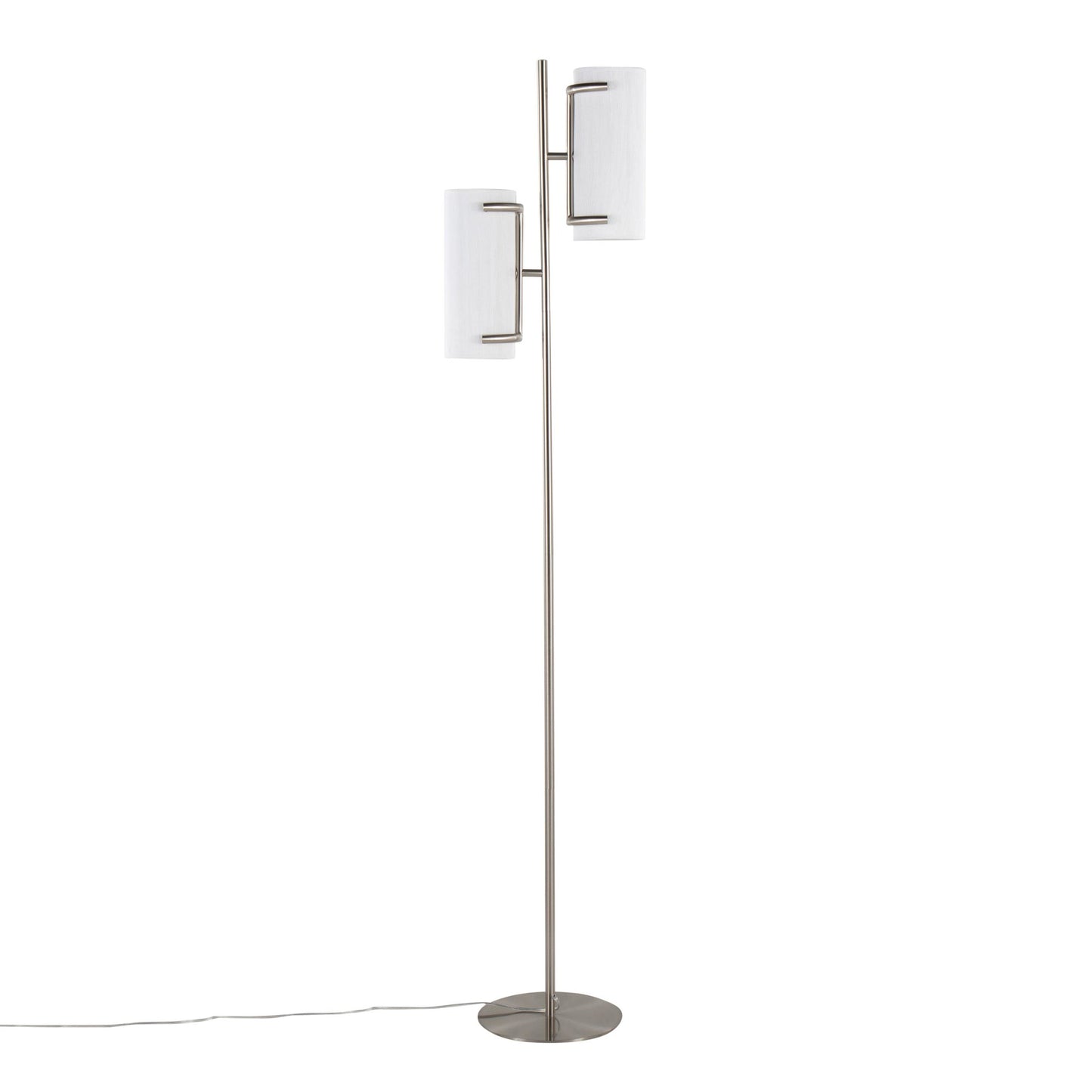 Rhonda Contemporary/Glam Floor Lamp in Gold Metal with White Shade By LumiSource | Floor Lamps | Modishstore - 10