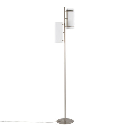 Rhonda Contemporary/Glam Floor Lamp in Gold Metal with White Shade By LumiSource | Floor Lamps | Modishstore - 9