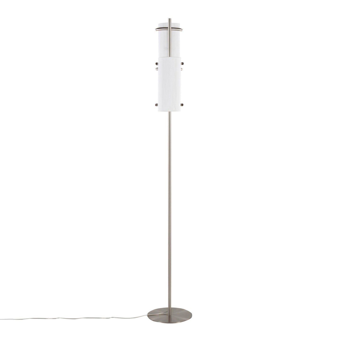 Rhonda Contemporary/Glam Floor Lamp in Gold Metal with White Shade By LumiSource | Floor Lamps | Modishstore - 14