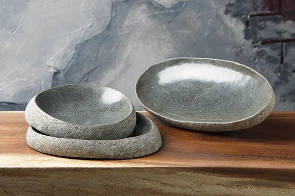 Garden Age Supply River Stone Dishes - Set Of 3 | Decorative Trays & Dishes | Modishstore-2