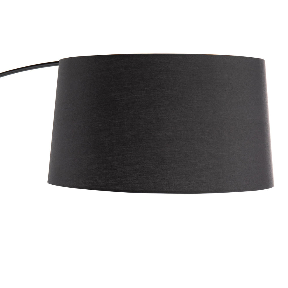Robyn Mid-Century Modern Floor Lamp in Natural Wood and Black Metal with Black Linen Shade By LumiSource | Floor Lamps | Modishstore - 3
