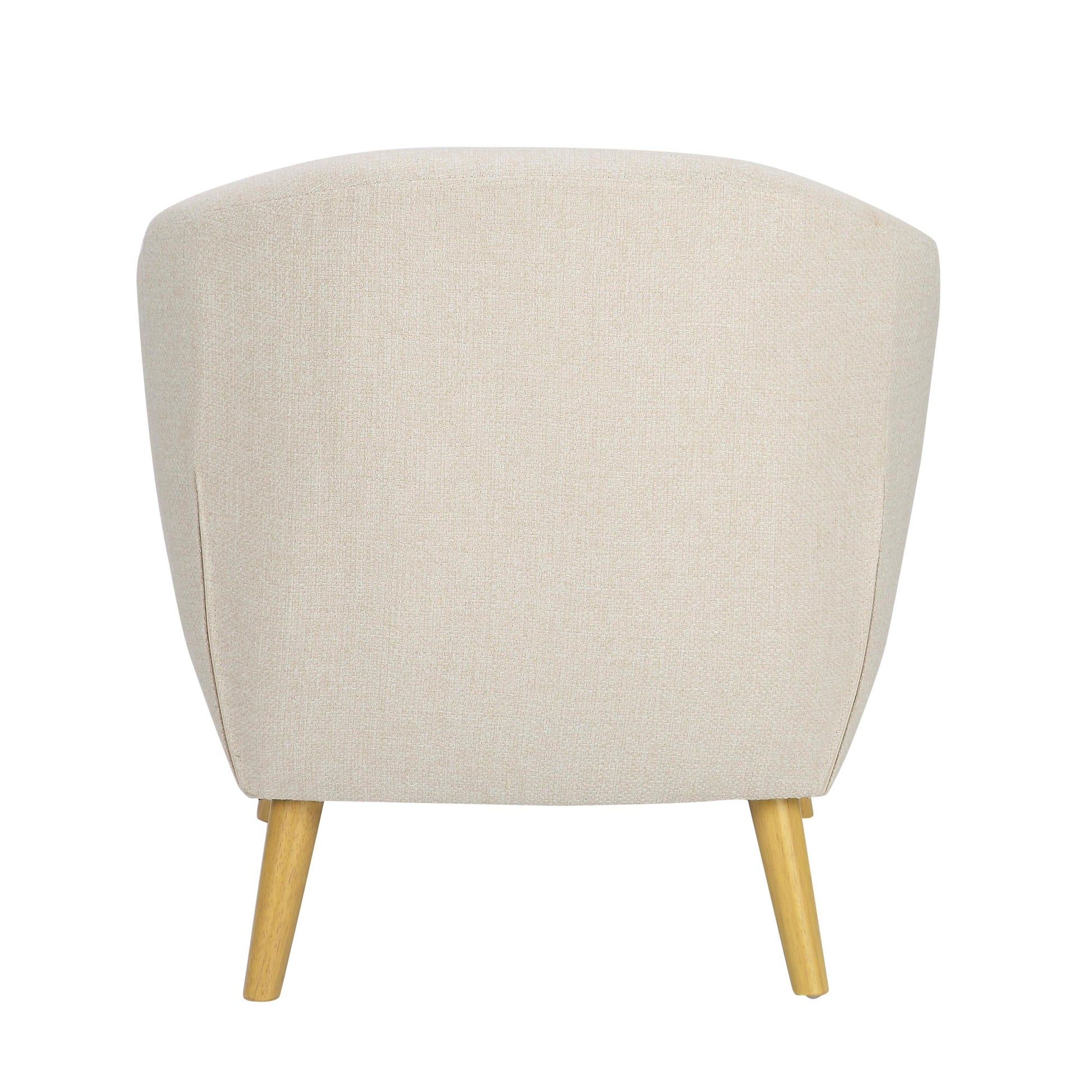 Rockwell Mid-Century Modern Accent Chair and Ottoman in Cream Fabric By LumiSource | Accent Chairs | Modishstore - 7
