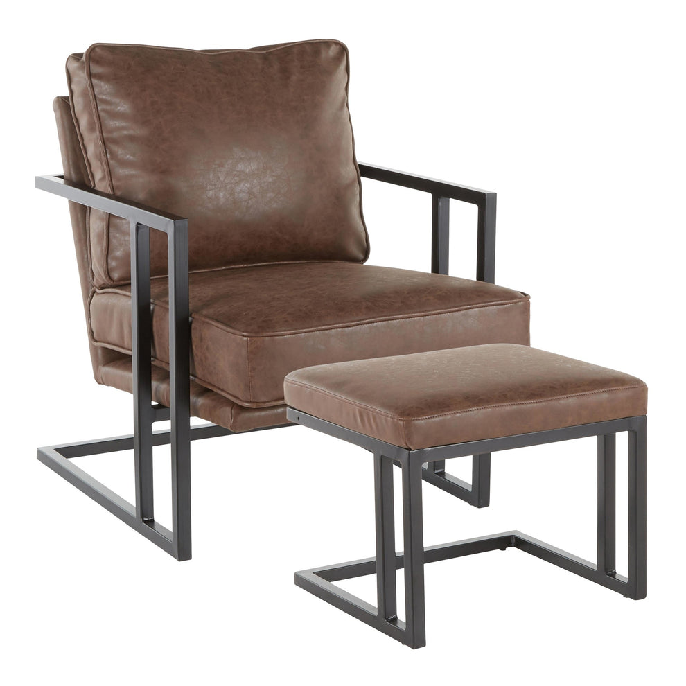LumiSource Roman Lounge Chair + Ottoman-8