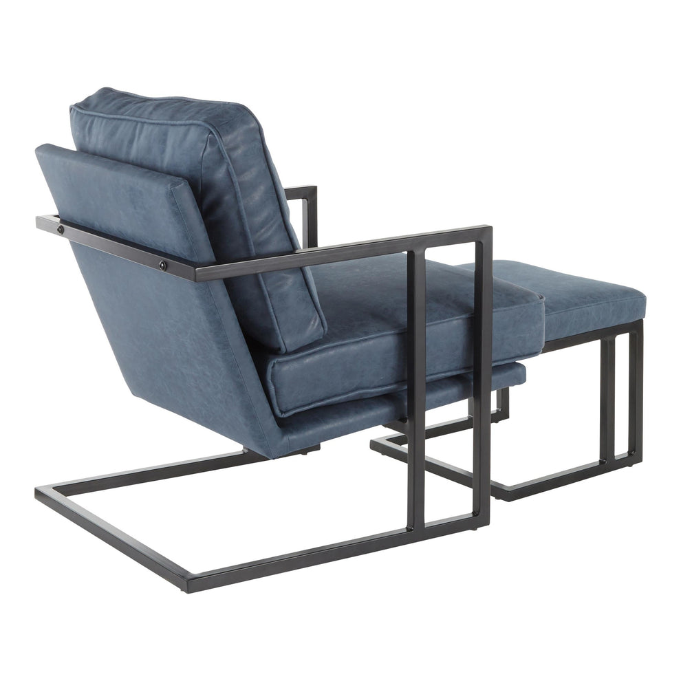 LumiSource Roman Lounge Chair + Ottoman-3