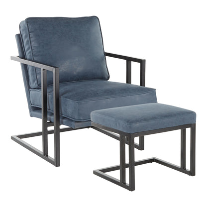LumiSource Roman Lounge Chair + Ottoman-2