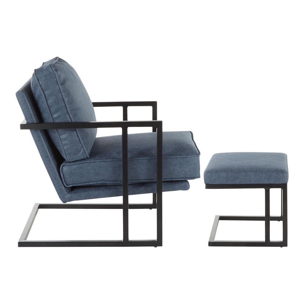 LumiSource Roman Lounge Chair + Ottoman-4