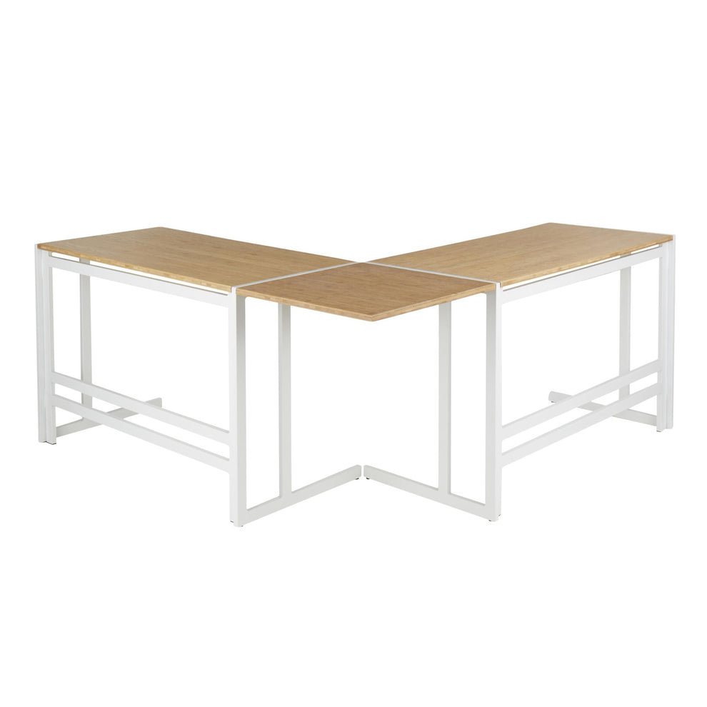 LumiSource Roman Office Desk - L Shaped Set-5
