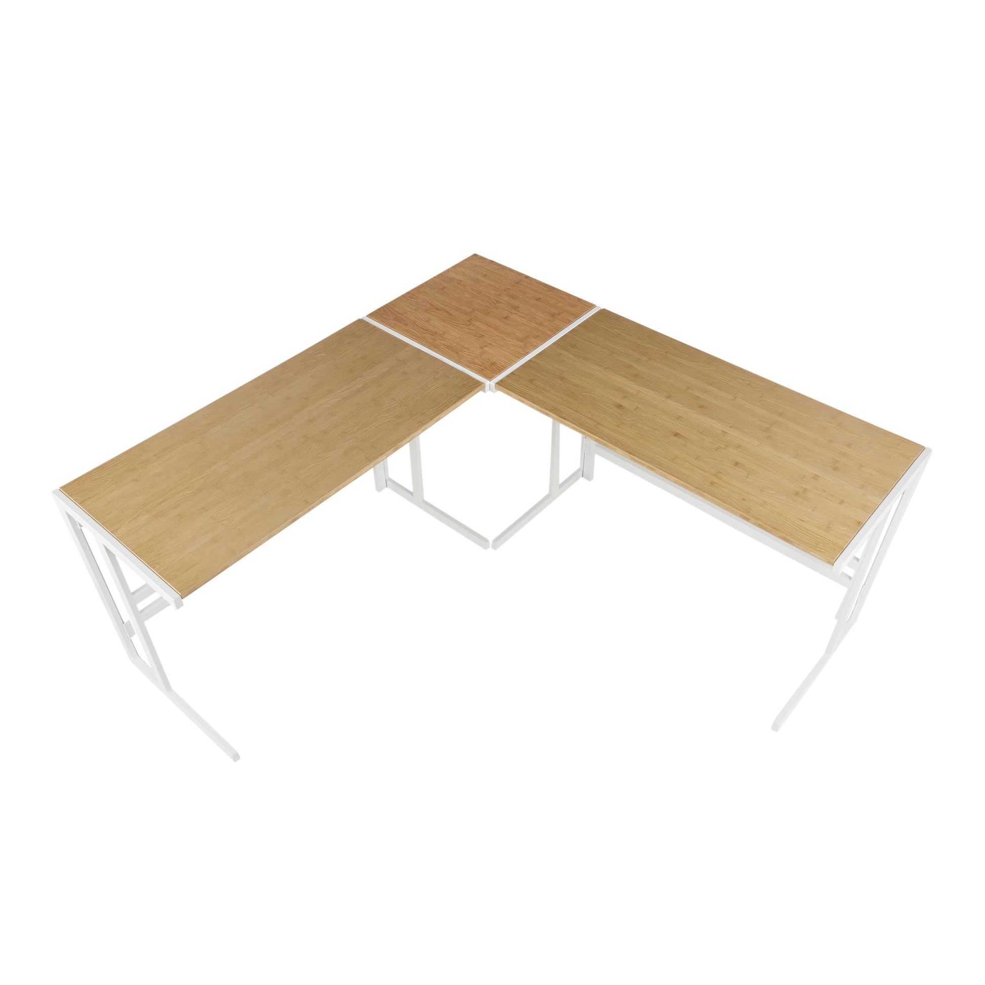 LumiSource Roman Office Desk - L Shaped Set-2