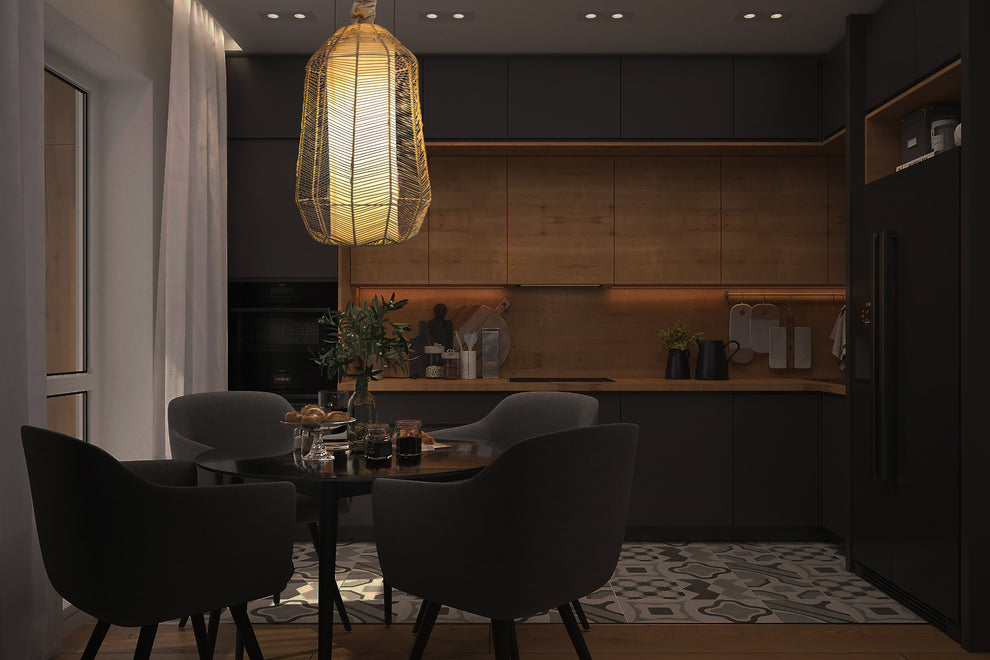 Lacey Rattan Woven Pendant Lamps- Round and Tall | ModishStore | Pendant Lamps-4
