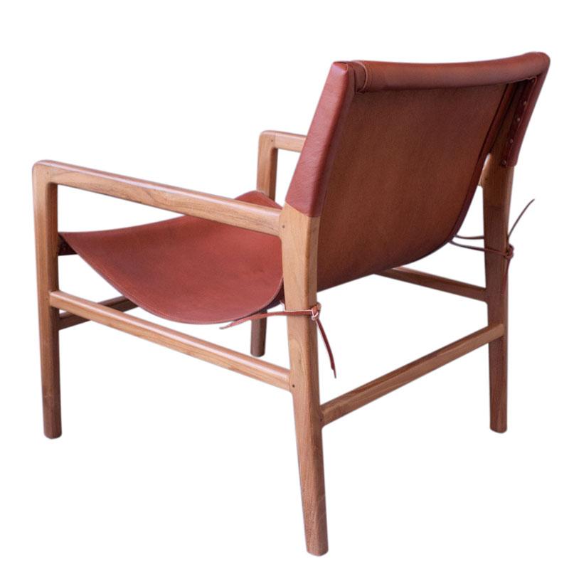 Lyon Leather Sling Arm Chair | ModishStore | Accent Chairs-3