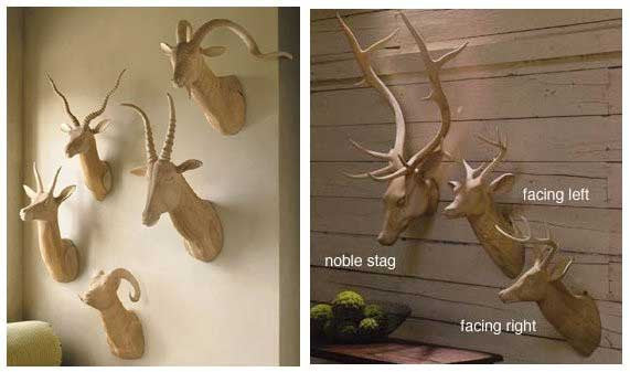 Roost Carved Wood Deer Head - Facing Right - out of stock