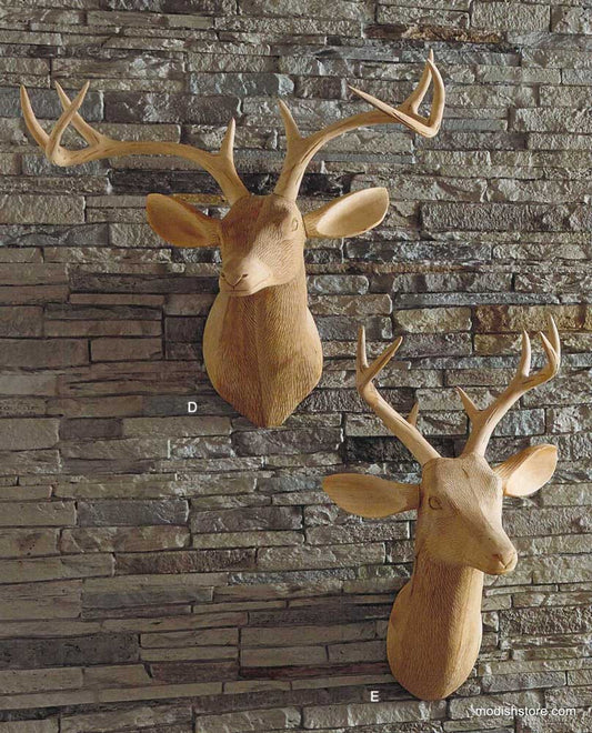 Roost Carved Wood Deer Head - Facing Right - out of stock