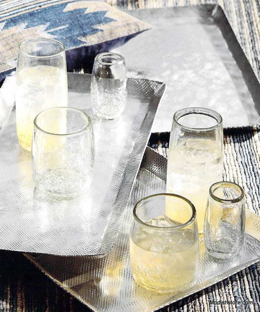 Roost Crackle Glasses - Set Of 6