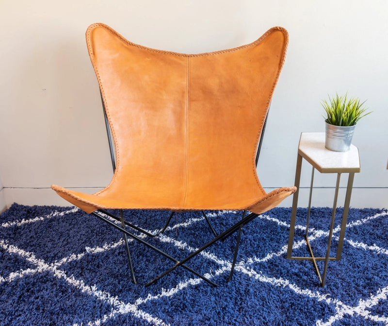 Leather Sling Butterfly Chair | Accent Chairs | AL503 | Modishstore - 2