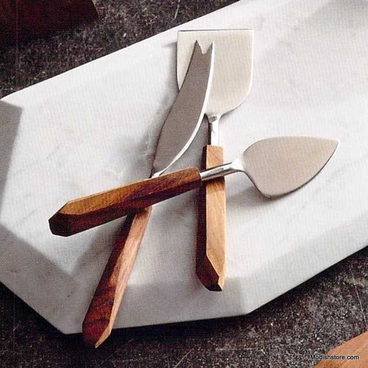 Roost Faceted Rosewood Cheese Tools - Set Of 3