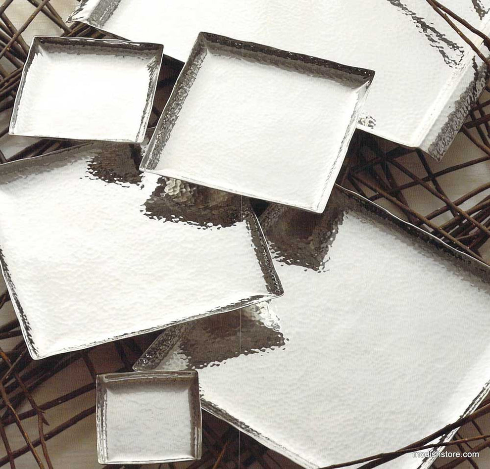 Roost Hammered Silver Trays