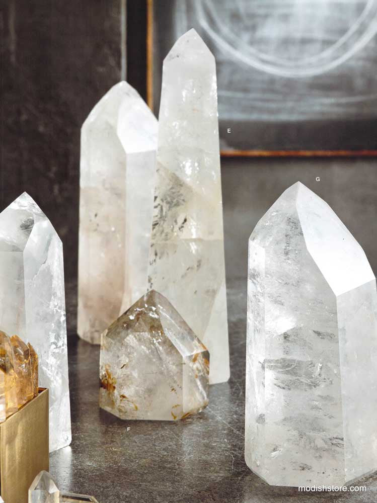 Roost Jumbo Brazilian Quartz Crystals | ModishStore | Minerals and Stones
