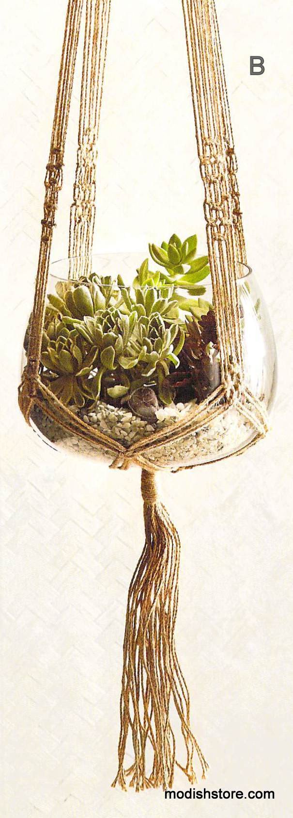 Roost Jute Hanging Planters | ModishStore | Planters, Troughs & Cachepots |GL1022-6
