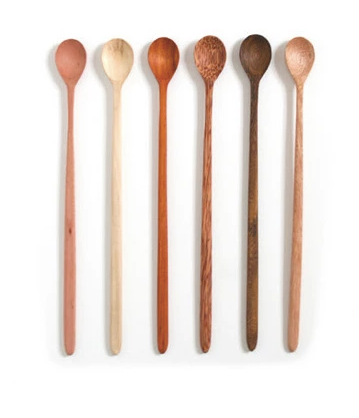 Long Handle Wooden Tasting Spoons- Set Of 6- Chef Tasting/Stirring Spoons –  Modish Store
