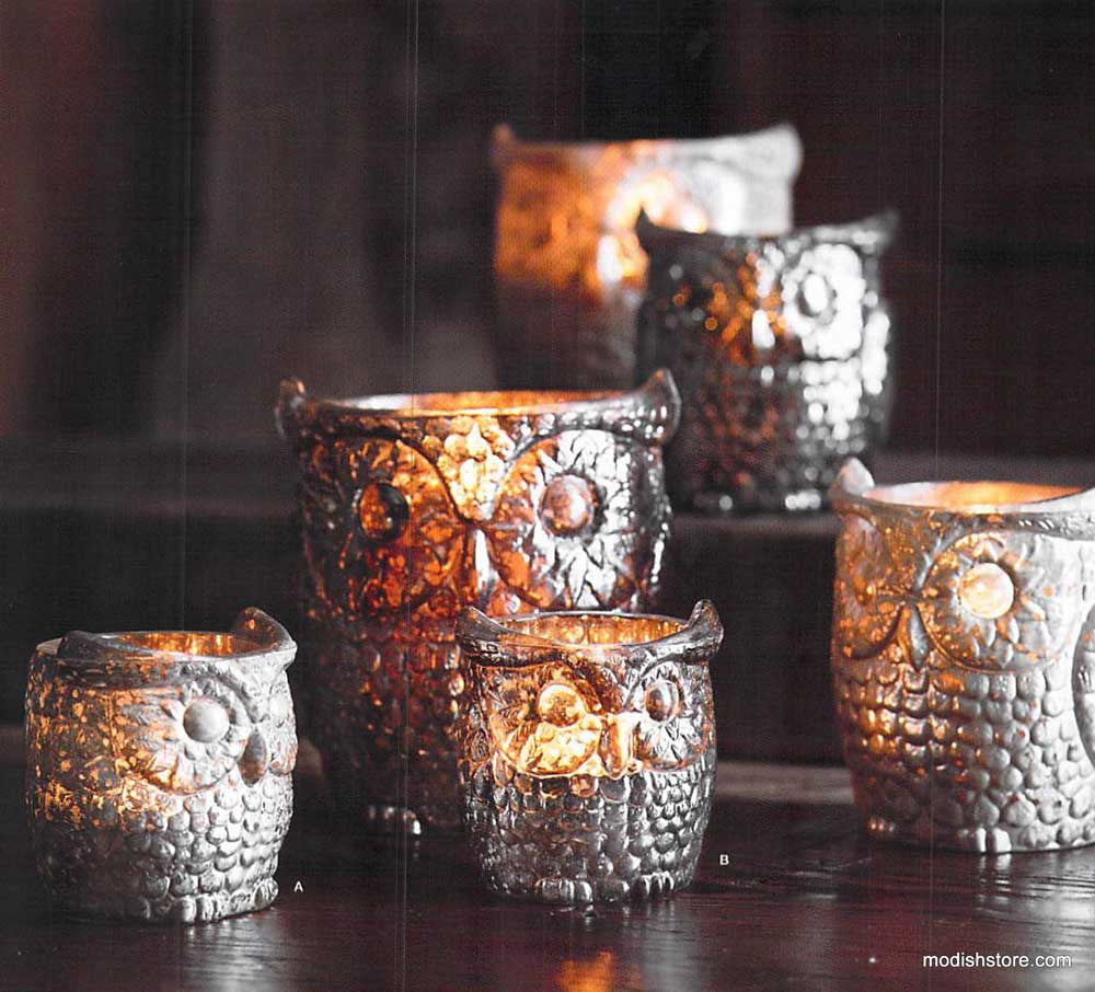 Roost Moravian Owl Votive Holders