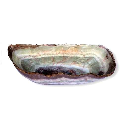 Onyx Bowl - Natural Banded Onyx | Decorative Bowls | Modishstore-6