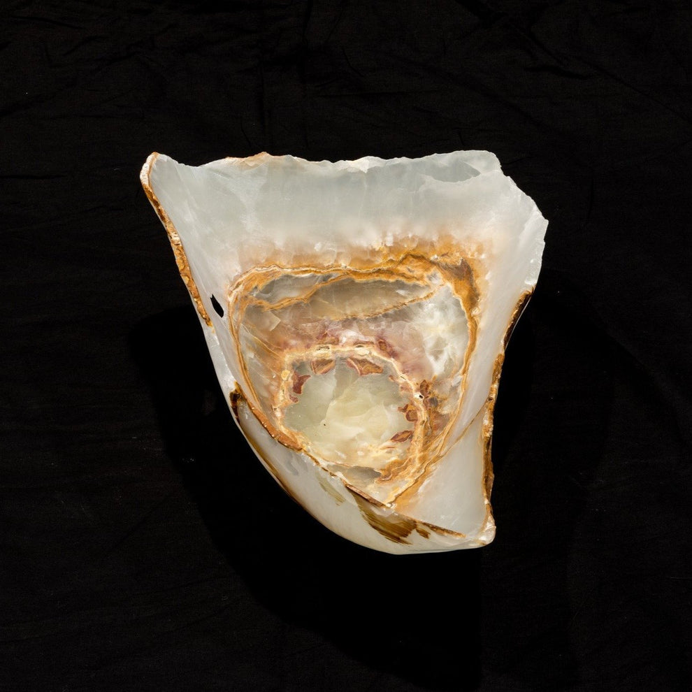 Onyx Bowl - Natural Banded Onyx | Decorative Bowls | Modishstore