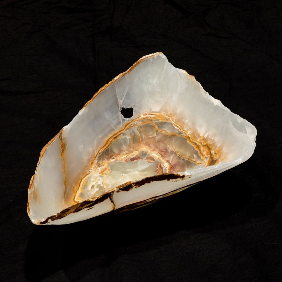 Onyx Bowl - Natural Banded Onyx | Decorative Bowls | Modishstore-5