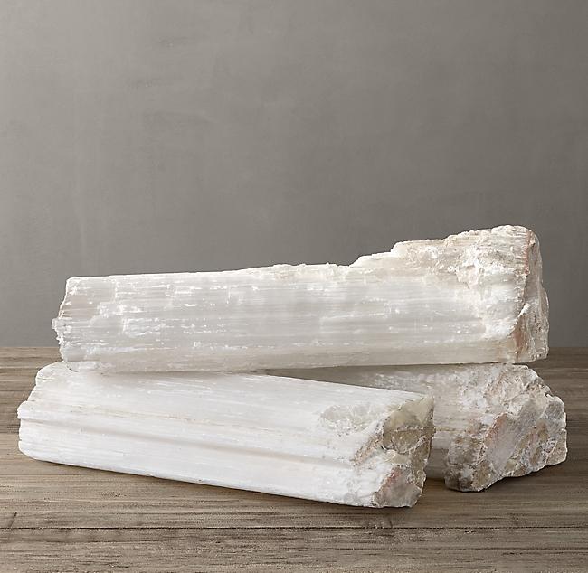 Selenite Crystal Logs | ModishStore | Fireplace Accessories-3