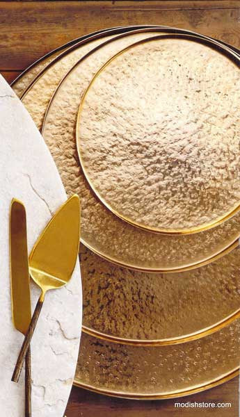 Roost Textured Brass Trays