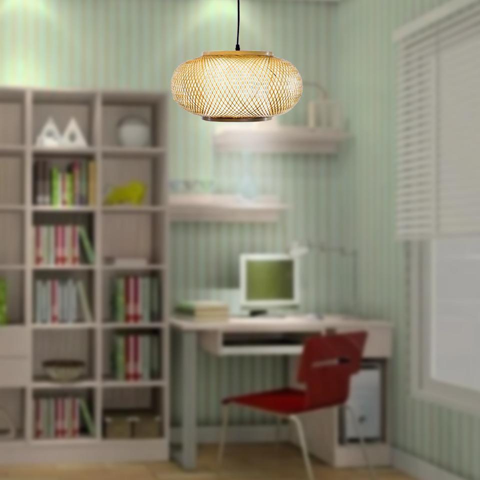 Roshni Woven Bamboo Pendant Lamp | ModishStore | Pendant Lamps-2