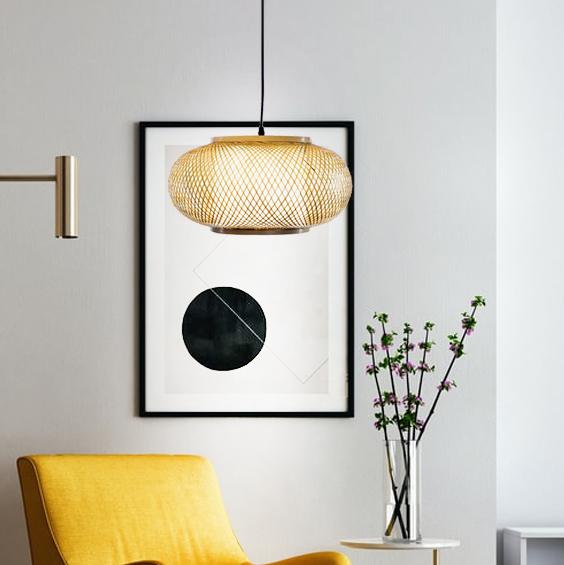 Roshni Woven Bamboo Pendant Lamp | ModishStore | Pendant Lamps-4
