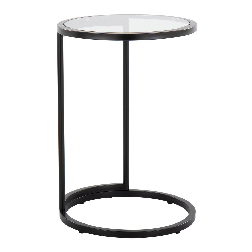 Round Zenn End Table in Gold Metal with Clear Glass Table Top By LumiSource | Side Tables | Modishstore - 10