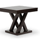 Baxton Studio Everdon Dark Brown Modern End Table | Modishstore | End Tables