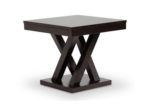 Baxton Studio Everdon Dark Brown Modern End Table | Modishstore | End Tables