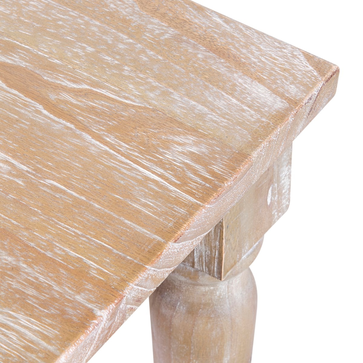 Jules White Wash Dining Bench by Jeffan | Benches | Modishstore - 2