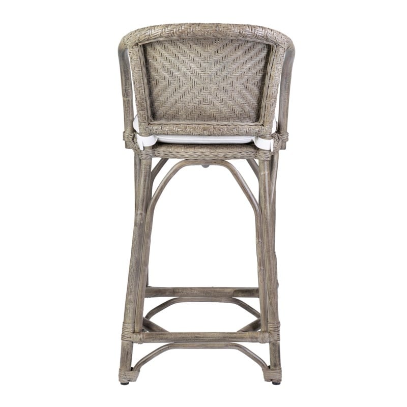 Maples Rattan Barstool - Vintage Grey by Jeffan | Bar Stools | Modishstore - 3