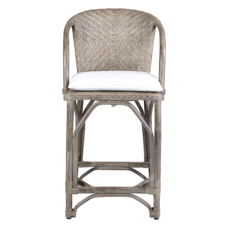 Maples Rattan Counterstool - Vintage Grey by Jeffan | Counter Stools | Modishstore - 2
