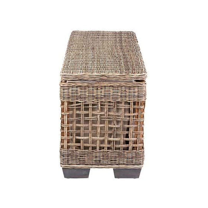 Milton Rattan Bench with shoe storage by Jeffan | Bins, Baskets & Buckets | Modishstore - 7